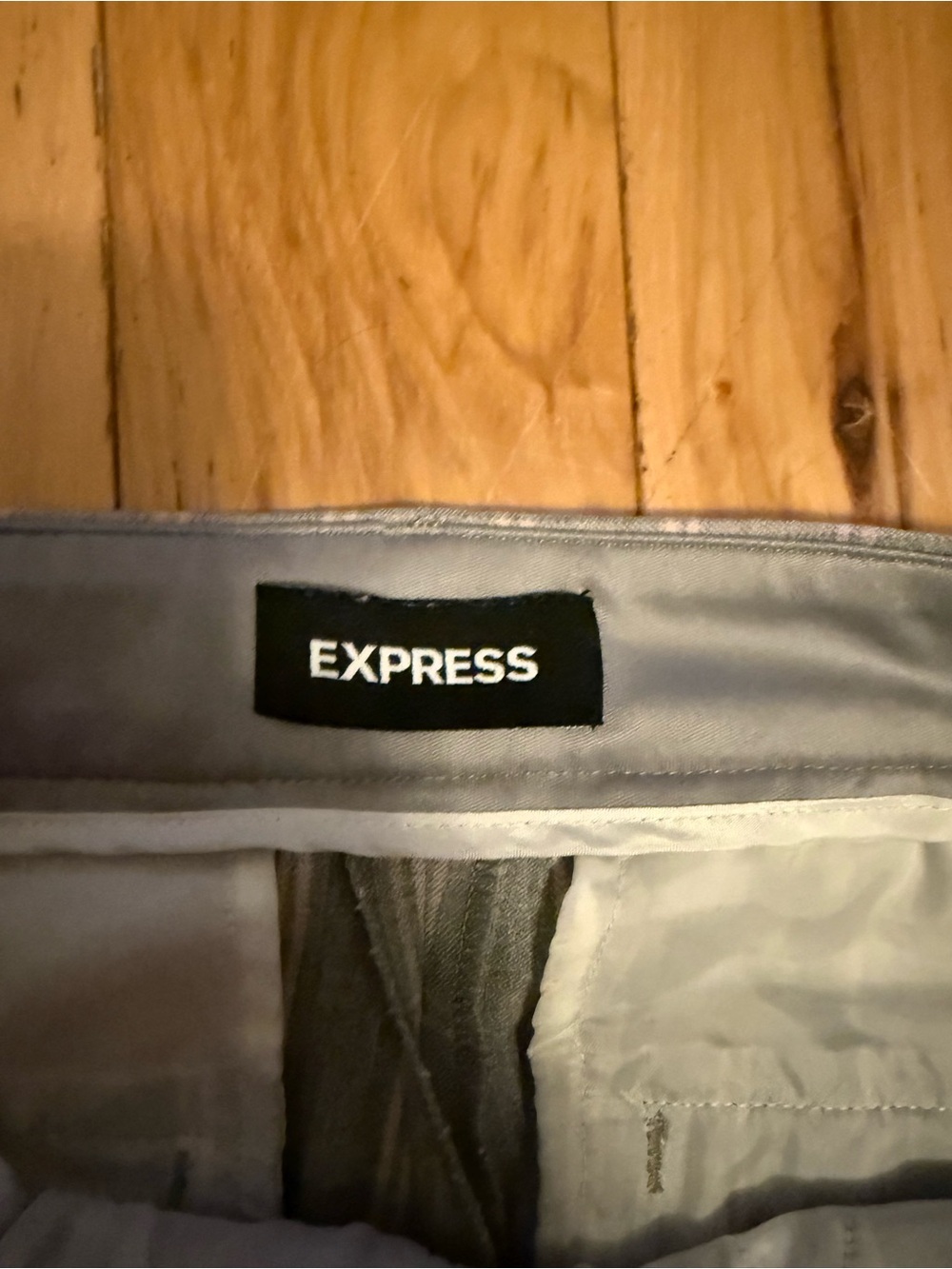 Express Columnist Barely Boot Plaid Pants Gray and Light Pink Size 6 R (2015) - Picture 4 of 7